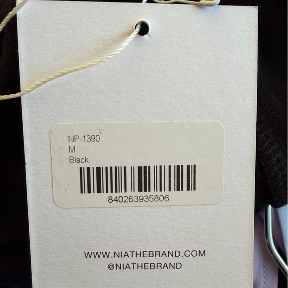 Nia The Brand Serena Skort Black mini skirt terry cloth shorts Revolve M - Picture 7 of 10